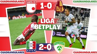 SANTA FE 10 TOLIMA Y ONCE CALDAS 20 EQUIDAD  CUADRANGULARES  GOLES RESUMEN Y ANÁLISIS [upl. by Etep]