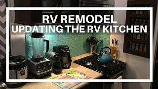 RV Remodel Updated RV Kitchen [upl. by Ahsienal]