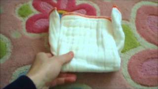 Newborn Prefold  Green Mountain Diapers Orange Edge [upl. by Ardekan745]