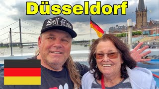 Boat Tour with Mom on the Rhein River in Duesseldorf Germany [upl. by Htepsle185]