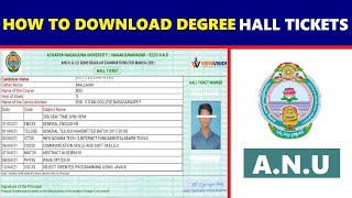 How to Download Degree 1st sem Hall Tickets 2021 [upl. by Freudberg246]