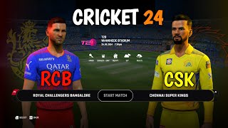 RCB VS CSK LIVE CRICKET 24  C24  WE TECH GURU shortsfeed [upl. by Roselia285]