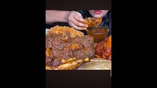 Mutton khima khorma with puri and biryani mukbang eatingshow food indianmukbangshow [upl. by Diamante678]