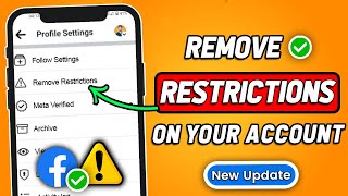 How to Remove Account Restriction on Facebook New Method [upl. by Asiulana813]