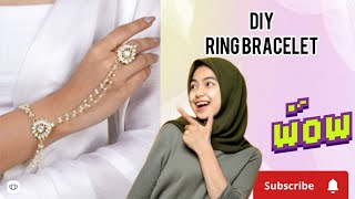 DIY ring bracelet 🤩diyjewellerymakingathome handmade adeebakhan [upl. by Franciscka]