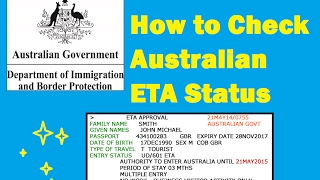 How to Check Australian ETA Status [upl. by Hgielyak]