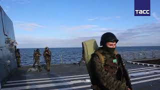 🇷🇺Frigate Admiral Golovko conducted a series of exercises while passing through the English Channel [upl. by Attenborough]