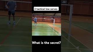 BADMINTON Tactical Low Serve badminton bulutangkis [upl. by Sileas]