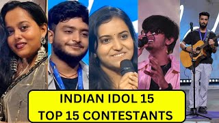 Indian Idol Season 15 Top 15 Contestants List  Indian Idol 2024 Contestants List [upl. by Ohcamac]