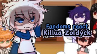 Fandoms react to each other Killua Zoldyck  18  hxh  gcrv  popular 2020 fandoms ver [upl. by Vladamir233]