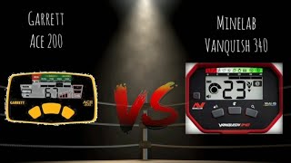 Garrett Ace 200 VS Minelab Vanquish 340 [upl. by Vigen]