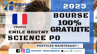 Bourses dÉtude Emile BOUTMY 2023 2024 Entièrement Gratuite  Etude en France à Science Po [upl. by Congdon]