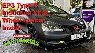 2005 EP3 Type R TSS induction kit and wheel spacers install [upl. by Ycniuqed]