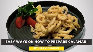 How to make Crispy Fried Calamari • Delicious Calamari Fritti with Marvin Gauci [upl. by Oniliuqnart438]