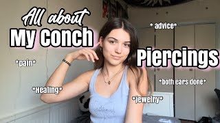 Conch Piercings ExperienceDetails [upl. by Regina166]