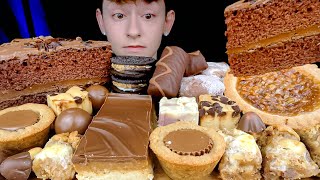 ASMR Chocolate Desserts Cake Cookie Cups Mochi Ice Cream Cheesecake Shortbread Bar Smores [upl. by Padraig]