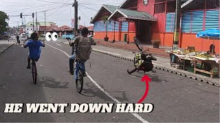 He fell on his back trying to show off  Castries City Ride  bklf shorneil [upl. by Bencion]