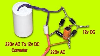 Fan Capacitor Using 220v Ac To 12v Dc Converter [upl. by Routh662]