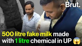 Fake milk scam busted in UP [upl. by Najar]