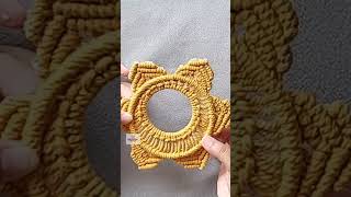 Macrame Candle Tea Light Holder  shorts macrame homedecor ytshorts viral diwali christmas [upl. by Olympie186]