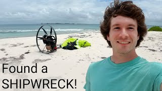 Flying to a deserted island on my paramotor [upl. by Ecnirp]