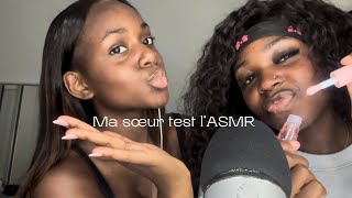 ASMR  Ma sœur test l’ASMR 👩🏽‍❤️‍👩🏽 [upl. by Nomrej]