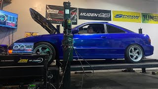 BUDGET BUILT LS VTEC INTEGRA HITS DYNO [upl. by Roxana]