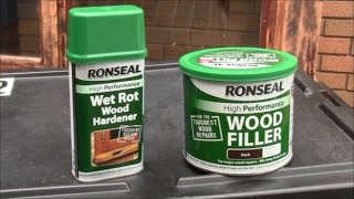 Ronseal Wood Filler and Ronseal Wet Rot Hardener for rotten wood [upl. by Dawkins893]