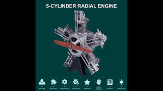 ⭐ 5 Cylinder Radial Engine Model Kit [upl. by Ahsahs732]