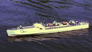 Italeri S100 Schnellboot  135 scale torpedo boat RC conversion [upl. by Jarita]