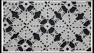 Crochet Square Tablecloth motif  How to Join motifs together [upl. by Yate414]