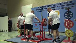 European Equipped Bench Press  Men Open 105kg  120kg [upl. by Ysirhc]