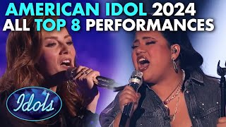 ALL AMERICAN IDOL TOP 8 PERFORMANCES 2024  Idols Global [upl. by Reivaxe182]