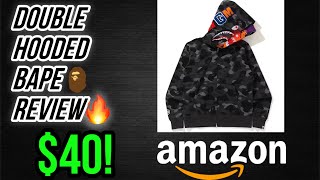 🔥40 AMAZON BAPE HOODIE REVIEW🔥 [upl. by Leirbaj]