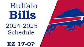 Bills 20242025 NFL schedule all opponents for next season [upl. by Aelam666]