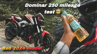 Dominar 250 mileage test 🤯  2024 model  Half liter speed test🤩 [upl. by Casmey281]