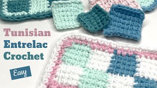 Tunisian Entrelac Crochet  Easy C2C Method  Beginner Friendly [upl. by Onavlis335]