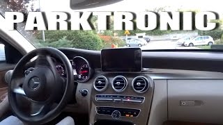 MercedesBenz CClass W205 PARKTRONIC Tutorial Active Park Assist System Presentation Auto Parking [upl. by Ettezzil]