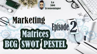 La 300 Economique Marketing De Base S3 Episode2 Matrices SWOT BCG et PESTEL [upl. by Rusel790]