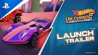 Hot Wheels Unleashed 2  Turbocharged  Launch Trailer  PS5 amp PS4 Games [upl. by Thorr]