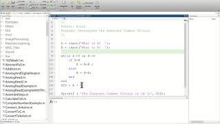 Greatest Common Divisor in Matlab [upl. by Leboff]