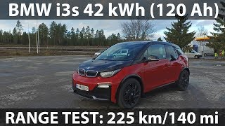 BMW i3s 42 kWh 120 Ah range test [upl. by Ertsevlis948]