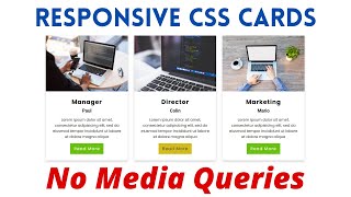 Responsive Cards Using CSS Grid  HTML amp CSS Tutorial [upl. by Arelus263]