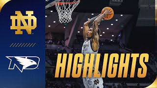 Irish Win Battle of the NDs  Highlights vs North Dakota  Notre Dame Mens Basketball [upl. by Dearr]