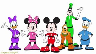 Mickey Mouse Clubhouse Space Adventure Coloring Pages For Kids [upl. by Doi803]