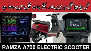 Ramza Aima Commander A700 Scooter Electric Consumption And Charging Time Test [upl. by Gerianna]