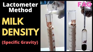 Determination of MIlk Density Specific Gravity of a Milk sampleA Complete Procedure FAO [upl. by Mellman]