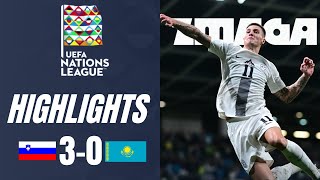 Slovenia vs Kazakhstan 30 Highlights UEFA Nations League 202425 [upl. by Masuh]