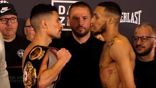 HECKLED Jordan Gill vs Zelfa Barrett WEIGH IN amp FACE OFF  Matchroom Boxing [upl. by Ainnet]