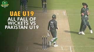 Fall of UAE U19 Wickets against Pakistan U19  50Over TriSeries 2024 [upl. by Keir]